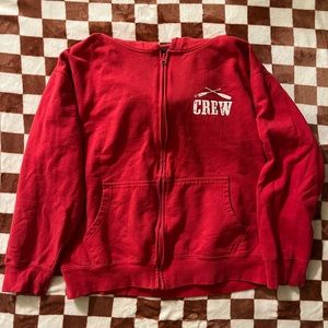 Rare Old School Red Trader Joe’s Sweatshirt Zip Up XL jacket